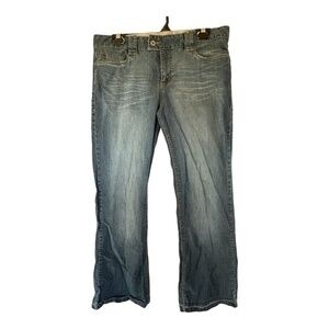 Jacob Connexion Womens Straight Leg Mid Rise Cropped Jeans Size 32